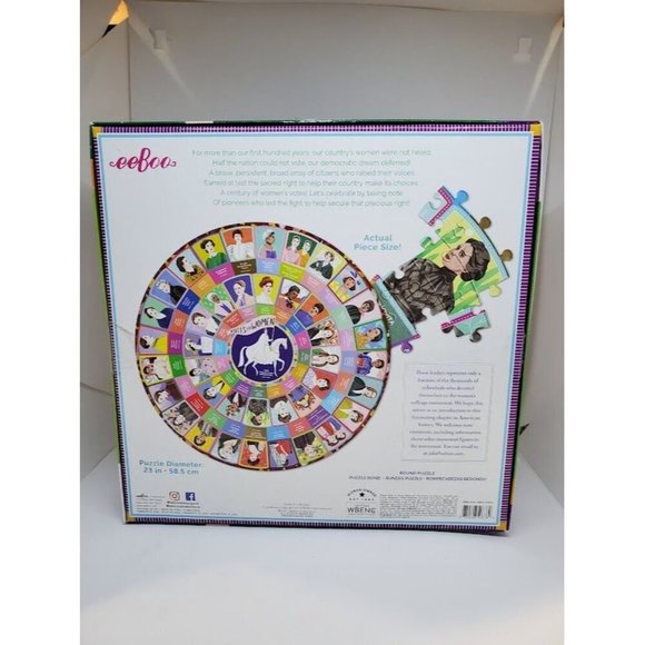 Eeboo 500 Piece Round Votes For Women Puzzle With Poster Included - Picture 2 of 2